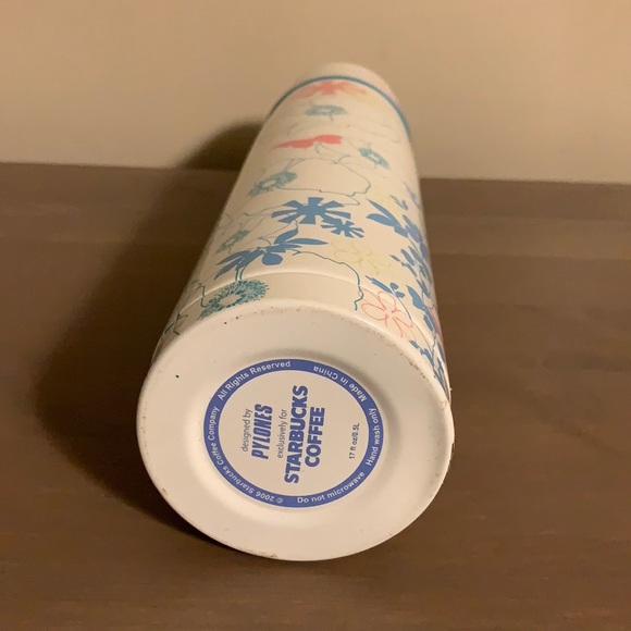 Starbucks x Pylones White, Pink, and Blue Floral Print Thermos - Picture 6 of 8